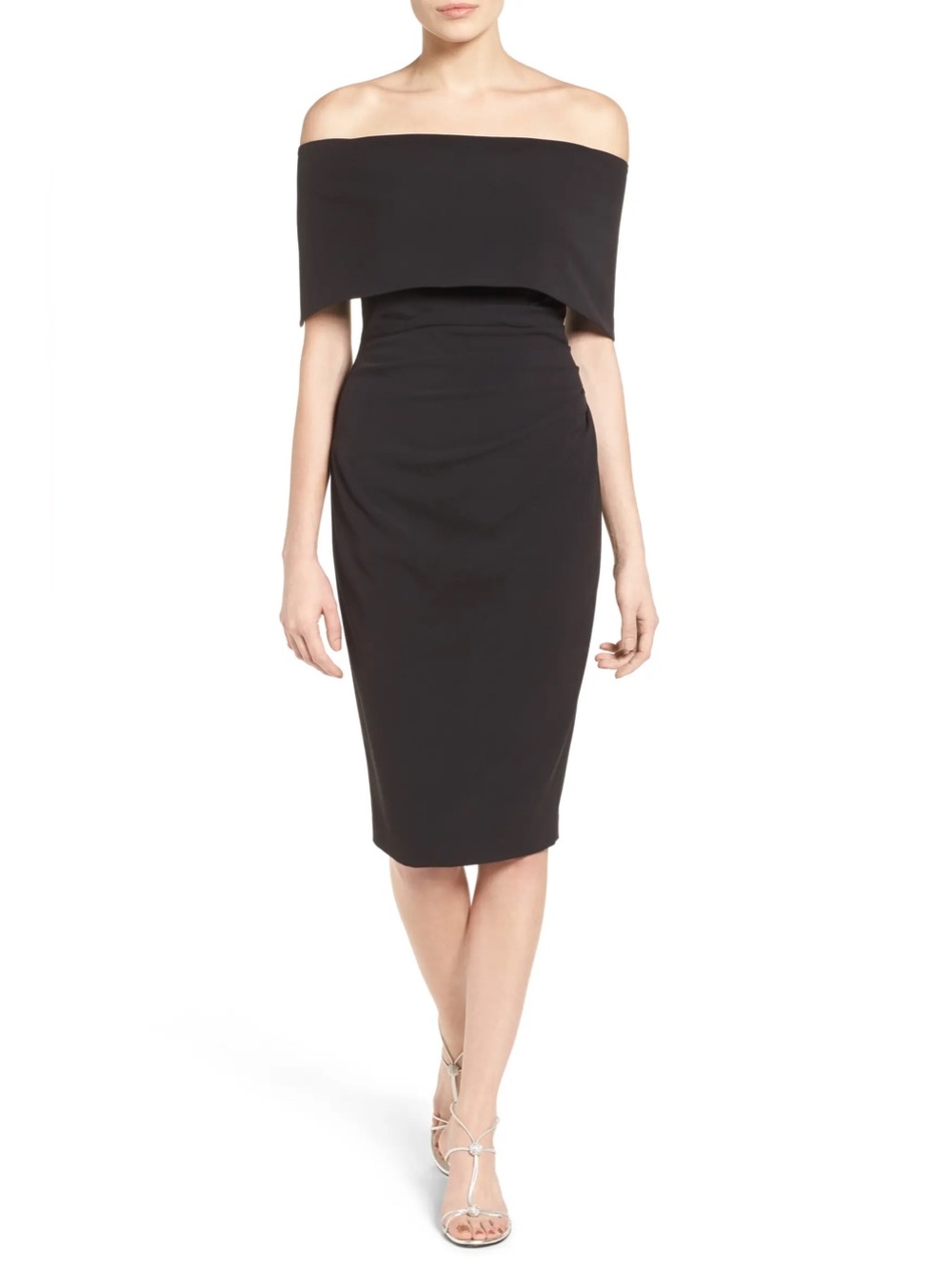 NWOT- Vince Camuto Popover Cocktail Dress, Black, size 6
